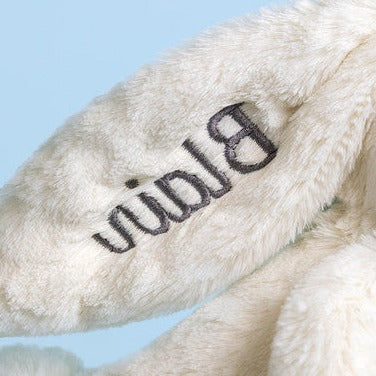 Personalised Cream Bunny with Plant