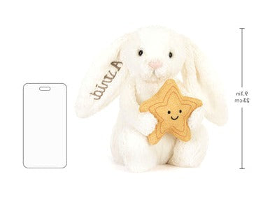 Personalised Cream Bunny with Star