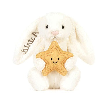 Personalised Cream Bunny with Star
