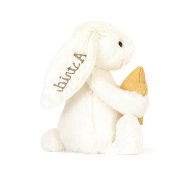 Personalised Cream Bunny with Star