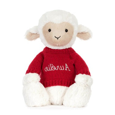 Skipson Lamb with Personalised Red Jumper