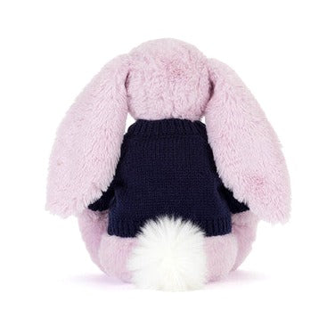 Thistlepop Blossom Luxe Bunny with Personalised Navy Jumper