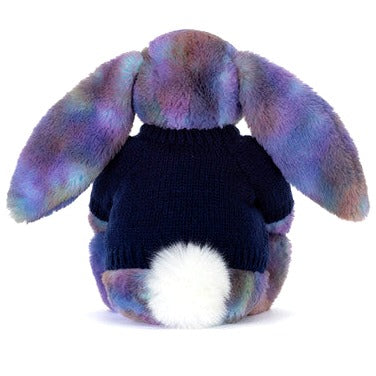 Zodihop Luxe Bunny with Personalised Navy Jumper
